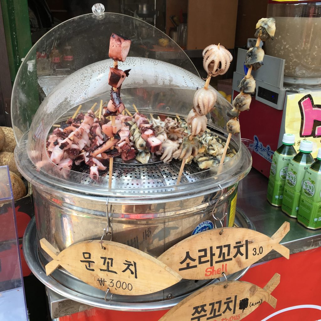 street food coree du sud calamar